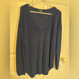 a.n.a Blue V-Neck Sweater